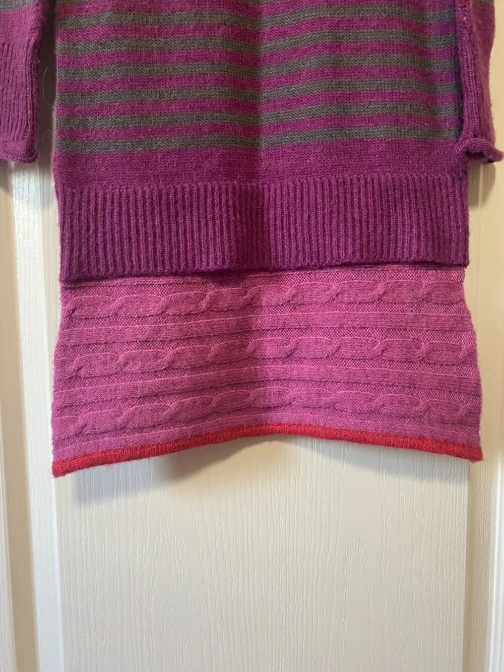 Deux par Deux Girls Fair Isle Knit Long Sleeve Sweater Dress Wool Blend 7